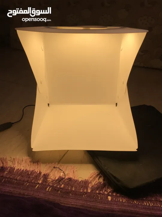 صندوق إضاءة للتصوير الاحترافي LED قياس 30x30 ثلاث درجات إضاءة portable light box photography
