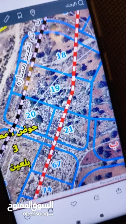 ارض للبيع في قريه بلعين قرى رام الله