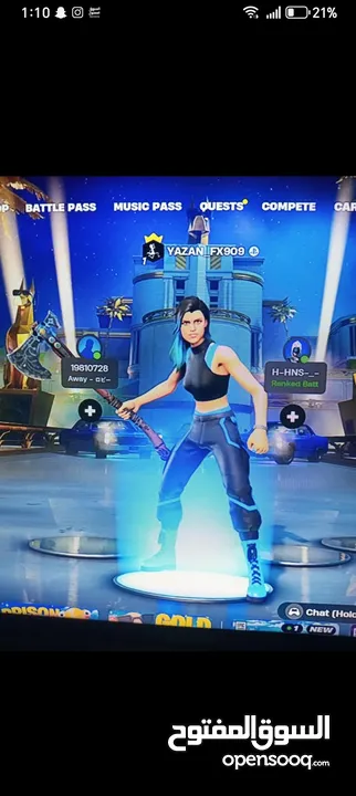 حساب فورتنايت اسطوري 208+ الوصف ضروري