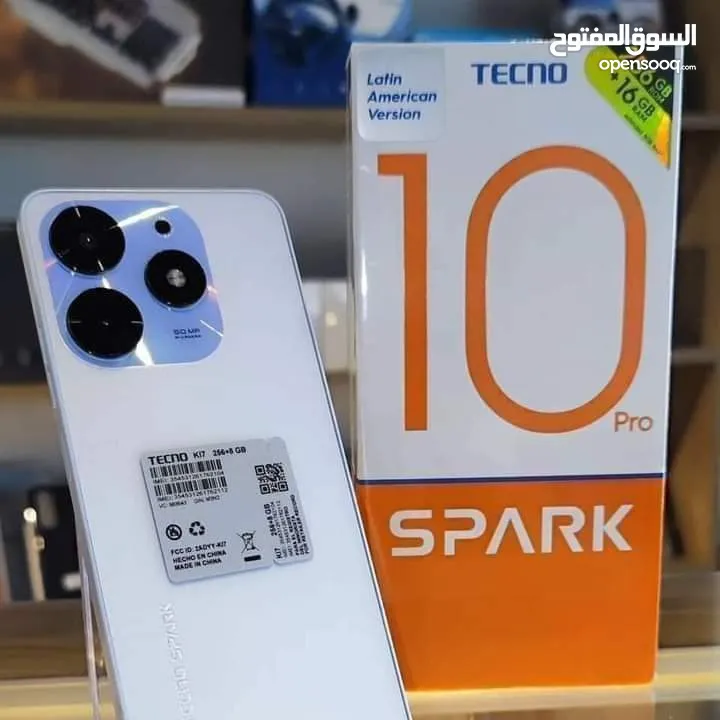 اخو الجديد Spark 10pro رام 16 جيجا 256 أغراضة والكرتونه الأصلية متوفر توصيل