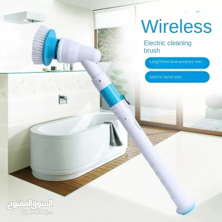 فرشاة تنظيف شحن دوارة فرشاه تلف 360 درجه تنظف ارضيات اثاث مطابخ حمامات جهاز تنظيف مع فراشي