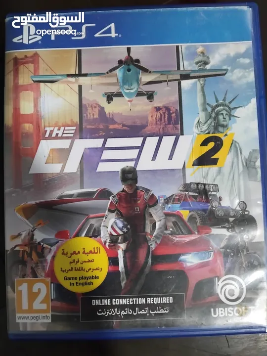 سيدي بلاستيشين4 The Crew2 سيدي كثير بجنن ما فيو خدوش ولا فيو اي اشي شغال ميه ميه شتريتو 25 جديد