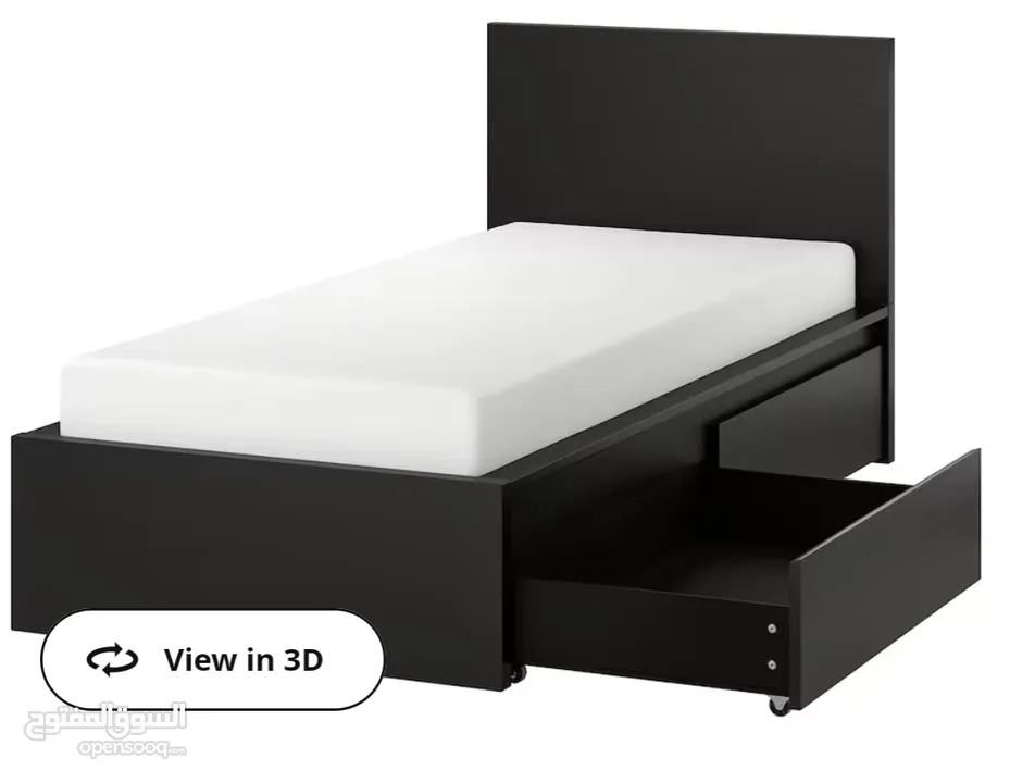 سرير فردي قياس (طول 200×عرض 90 cm ) بحالة كرتون، 