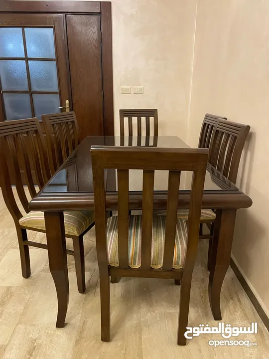 طاوله سفره خشب زان مع لاتيه