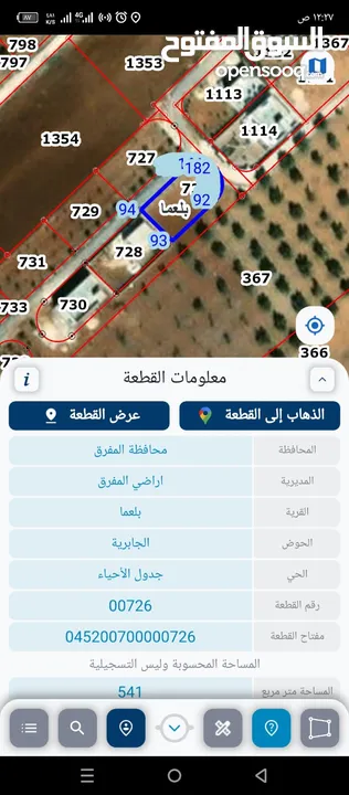 ارض للبيع بلعما المفرق