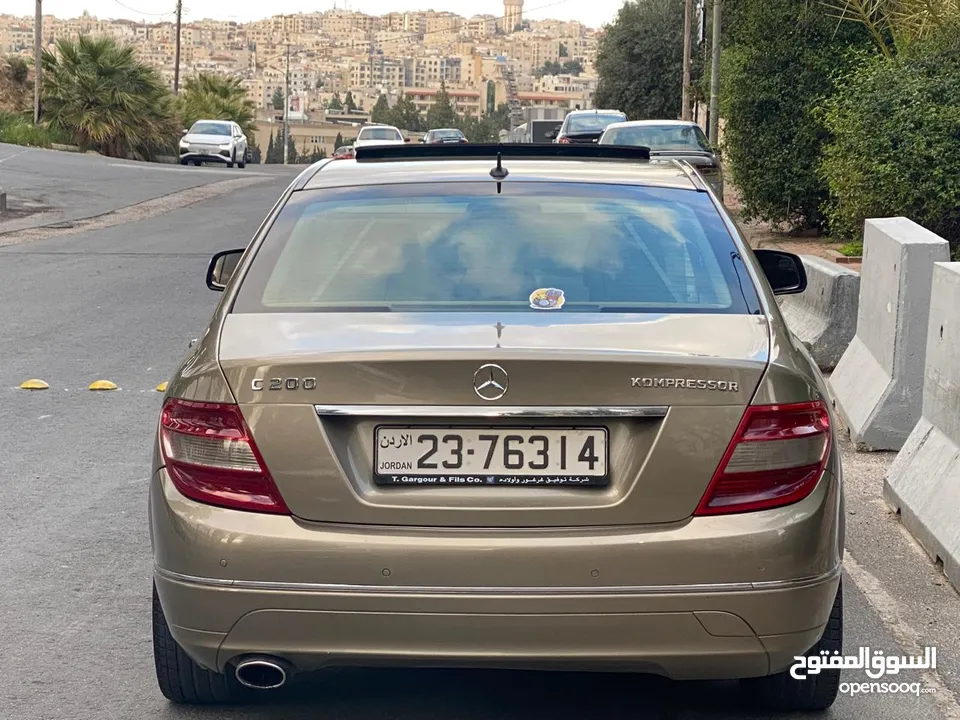 مرسيدس c200 2008  فل مع الفتحه     اضافات مميزه فتحه/برادي كهرباء/حساس