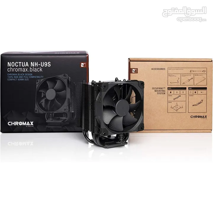 مبرد هوائي اصلي احترافي للمعالجات NOCTUA NH-U9S CHROMAX BLACK COMPACT FOR INTEL LGA 1700 & AMD AM4