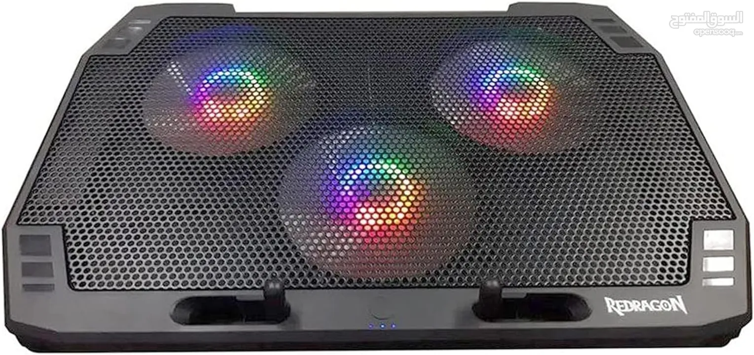 ستاند تبريد الابتوب Redragon GCP511 المميز باضاءة RGB وضعيات ارتفاع عدة للاستعمال المريح