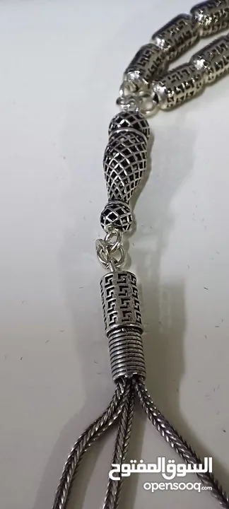 سبحة فضة ملكية / تحفة فنية تليق بيدك