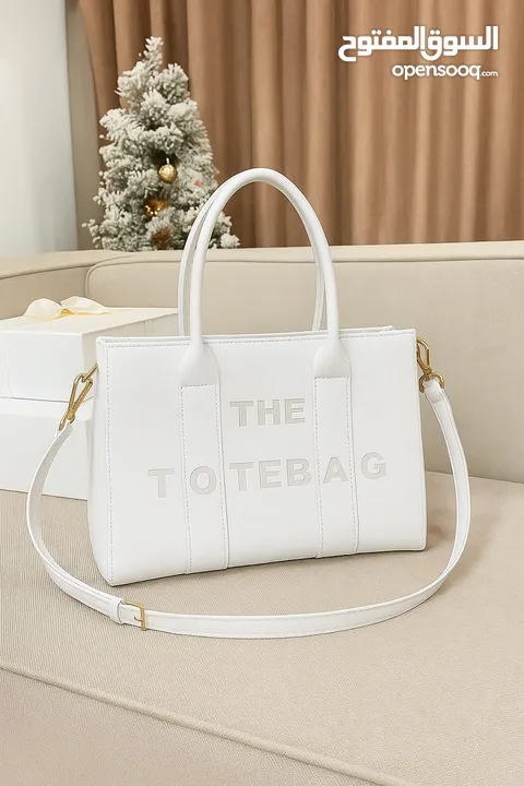 الأناقة كلها.. تنحمل على كتفك! شنطة Tote جلد فخم، حجم وسط مثالي للمشاوير مزودة بحزام طويل
