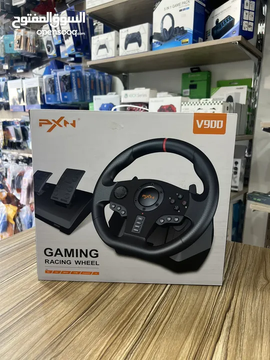 ستيرنج جيمنج لاجهزة ps3 + ps4 +pc +xbox جير عادي واتوماتيك PXN racing wheel