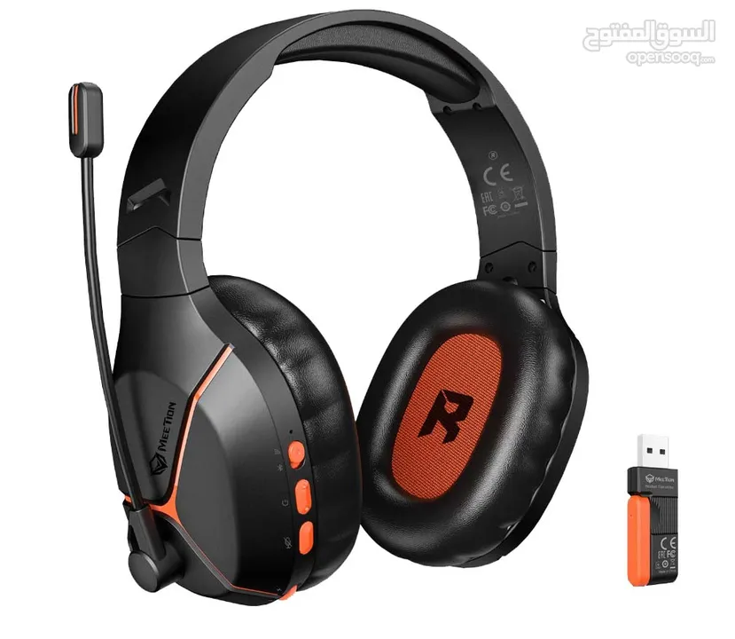 Meetion BTH011 Tri-Mode 2.4G Wireless Bluetooth & Wired Gaming Headset -Black سماعات ميشون للالعاب