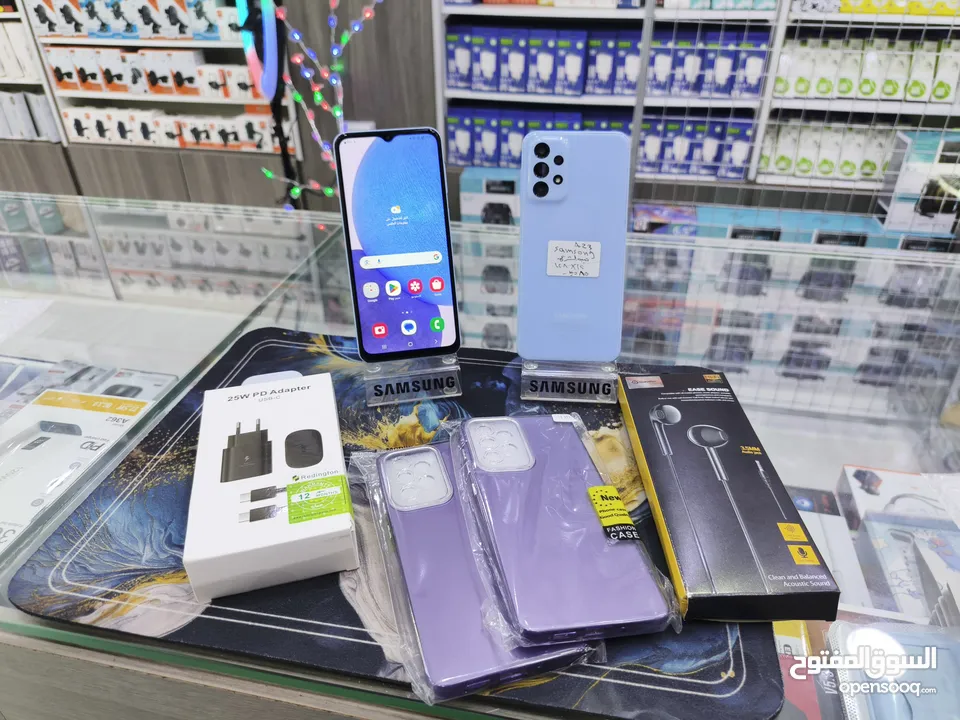 الازرق البارد متوفر SAMSUNG A23 رام 12 جيجا 128 بدون كرتونه معه بكج هدية متوفر توصيل