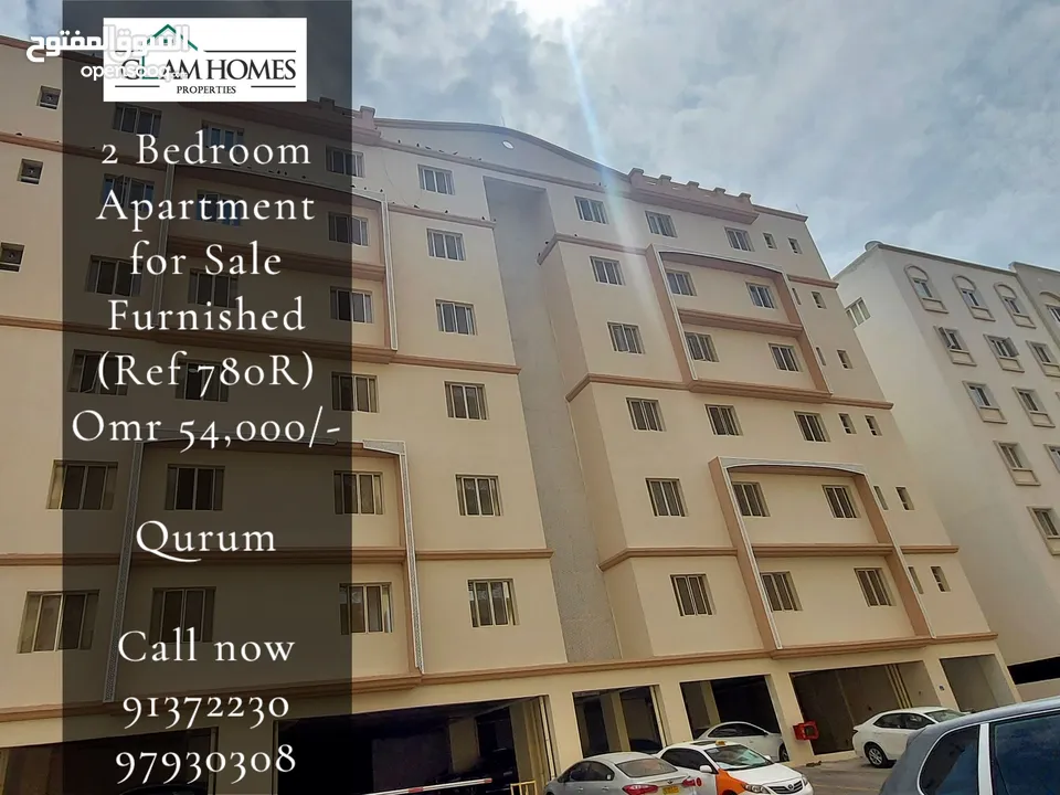 2 Bedrooms Furnished Apartment for Sale in Qurum REF:780R