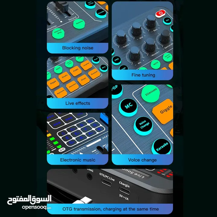 سماعة شحن صغيرة متنقل مع مايك عدد 2 نظام كاروكي للاطفال Karaoke Machine for Kids Adults K52