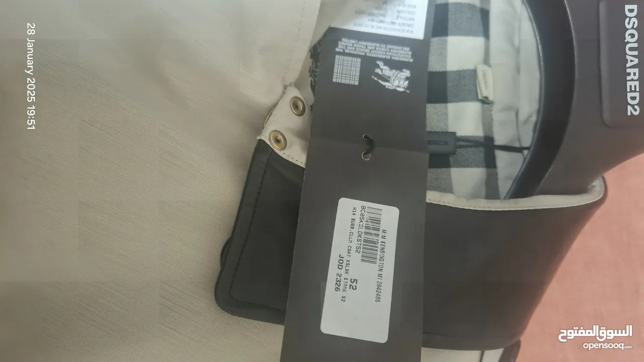 New unworn suit and trench coat burberry