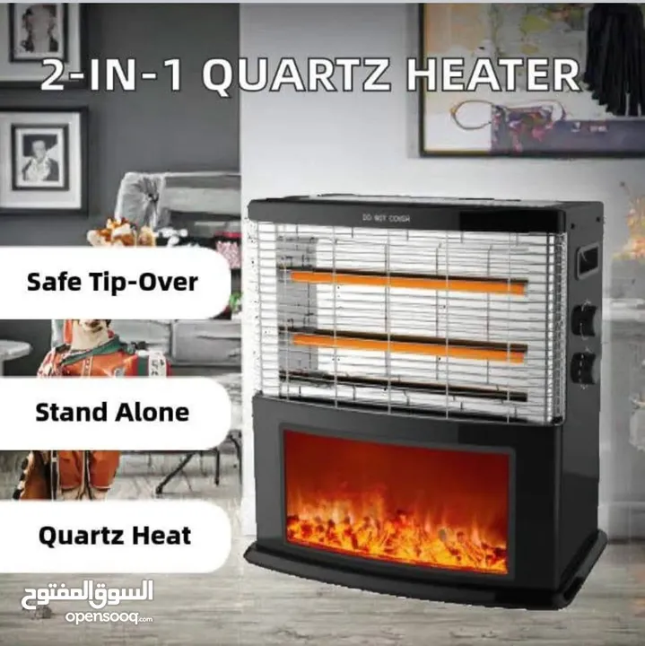 مدفأة فاير بليس الحجم الكبير 2400 واط من Media tek الصوبة الترند والاكثر طلباً موديل 2026 توفرت حديث