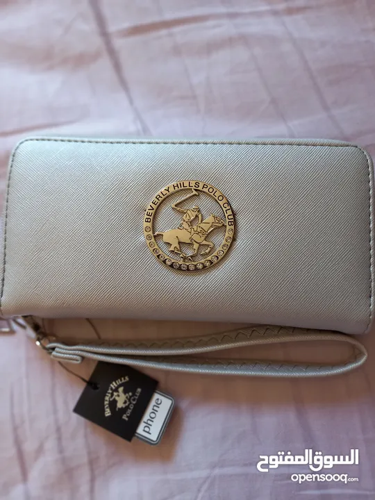 Beverly Hills Polo Club Silver Clutch (New)