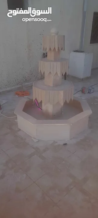 نوافير وشلالات وبابكيو احواض زريعه جميع انواع الحجر البناء والديكورات عروض دائما ان شاءالله