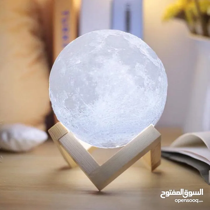 مجسم القمر المضيء هديه ديكور منظر هديه القمر المضئ 3D يضئ كل الالوان moon light هدايا اضائه ضوء
