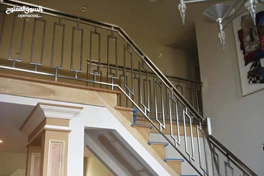 Stainless Steel Handrail For Stairs, Balcony, Swimming Pool. درابزين ستانلس ستيل