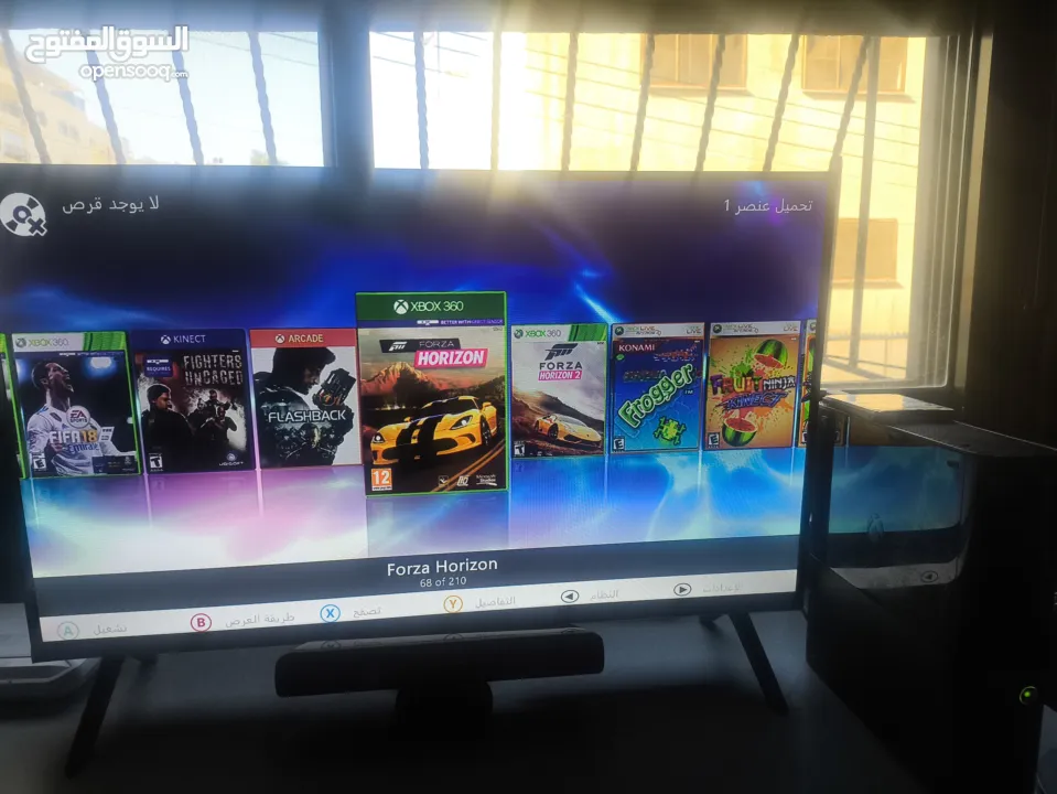 xbox360 مجدد مهكر مع ايد و250 لعبة من افضل الالعاب وكونيكت السعر 550 شيكل غير قابل للتنزيل