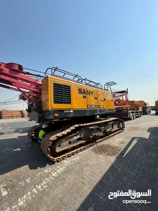 SANY 75 TON / 85 TON CRAWLER CRANE  DUBAI  SAUDI ARABIA  ساني 75 طن / 85 طن رافعة مجنزرة