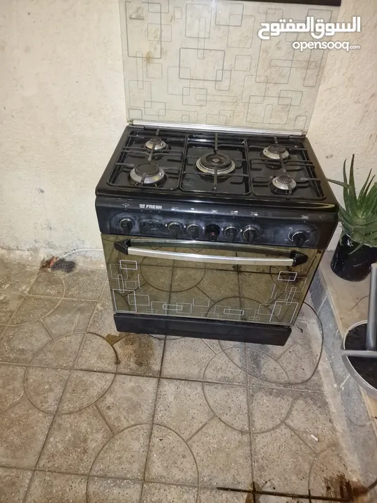 فرن غاز فريش خمس عيون 80 سم بحاله جيده للبيع