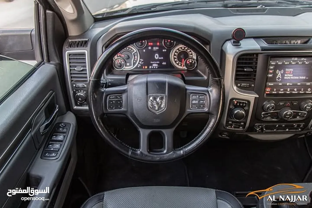 Dodge Ram Big horn 2019 gasoline   البكب بحالة الوكالة و قطع مسافة 51,000 ميل فقط