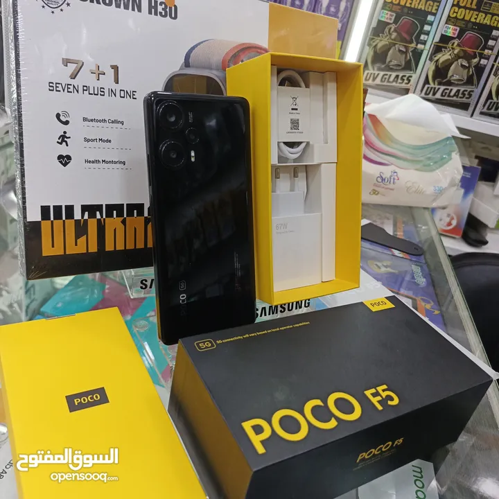 مستخدم اخو الجديد 256g 12ram Poco f5 كامل اغراضه الأصلية