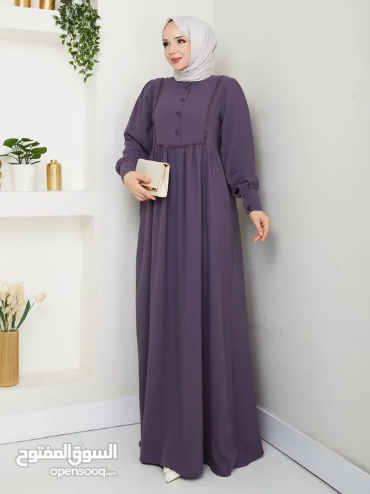 فستان تركي كريب ماركة anila moda