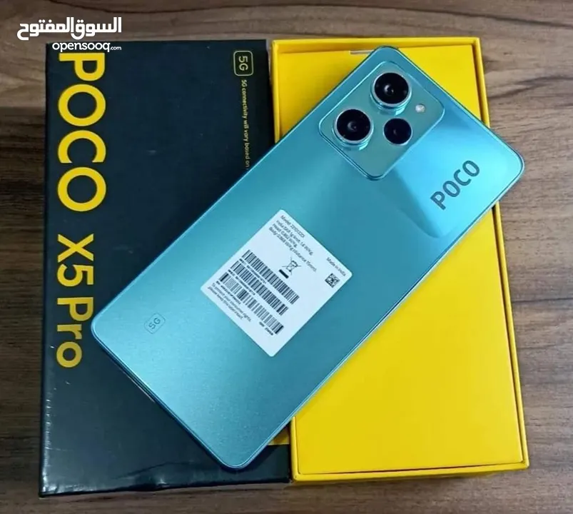 اخو الجديد poco X5pro 5G رام 12 جيجا 256 أغراضة والكرتونه الأصلية متوفر توصيل