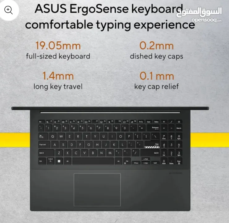 لابتوب ASUS Vivobook Go 15 AMD RyzenTM 5 7520U (8GB/512GB)