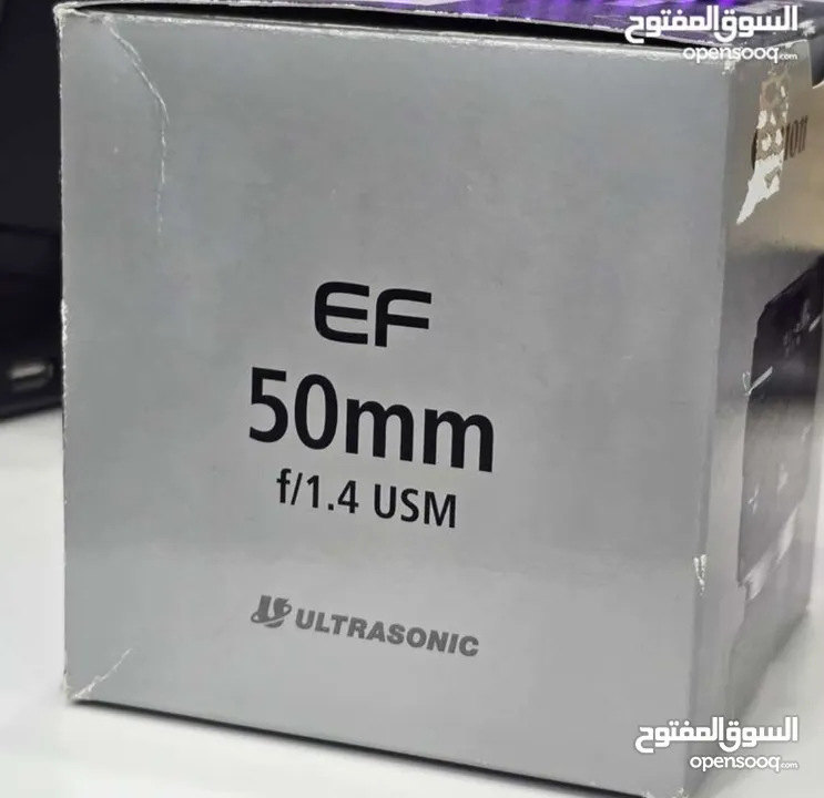 عدسة كانون Canon 50mm فتحة عدسة 1.4/f