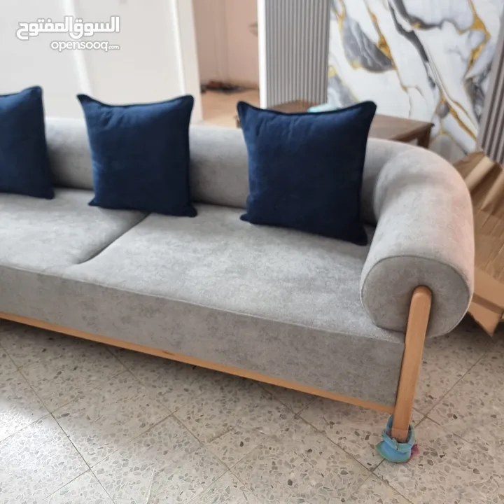 طقم كنب جديد غير مستعمل 8 مقاعد