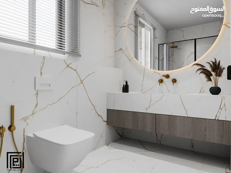 شقة مميزة بإطلالة مميزة مشطبة لغاية القصارة مع تصميم ديكور داخلي