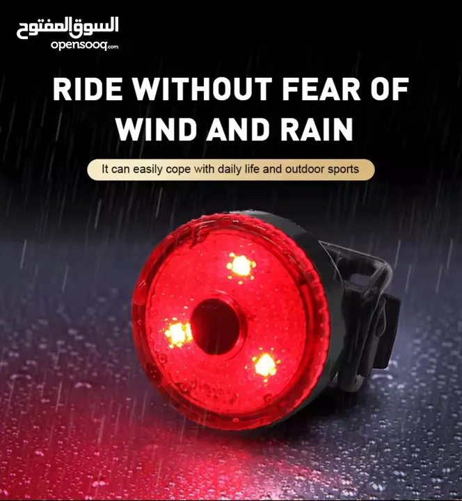 ضوء تنبيهي فاخر للدراجات الهوائية والخوذة led safety bicycle or helmet tail light