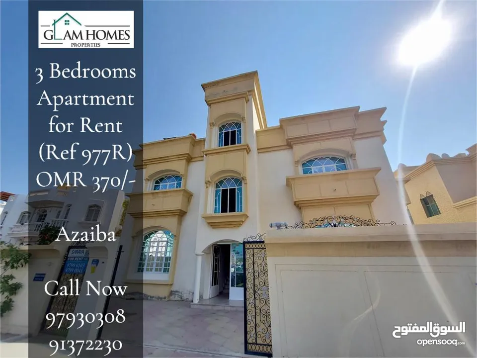 3+Maids Bedrooms Apartment for Rent in Azaiba REF:977R