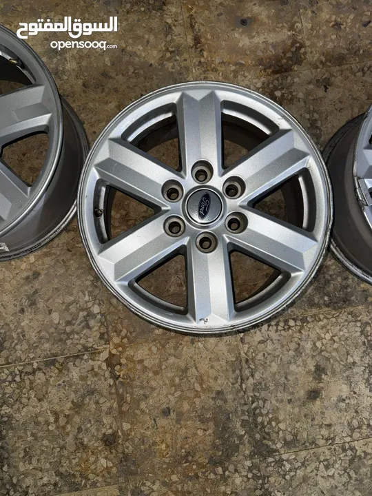 جنط كروم فورد F150 اصلي قياس 17 انش بحاله ممتازه بسعر مناسب