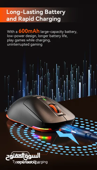 Meetion Air GW24 2.4G Bluetooth & Wired Gaming Mouse ماوس جيمنغ متوفرة ب الوان مختلفة