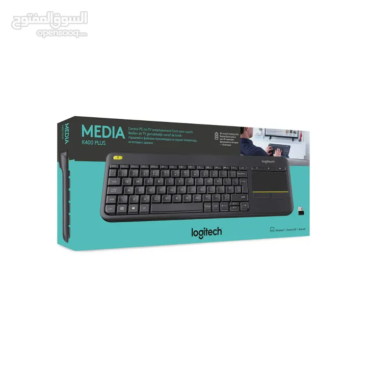 كيبورد+ماوس لوجيتك لاسلكي k400 Plus