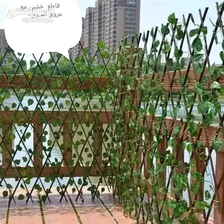 رول ورق شجر اخضر كثيف3 متر ب متر  للمداخل والبرندات واالحيطان