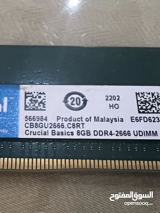8GB Ram DDR4-2666 UDIMM رام للكمبيوتر