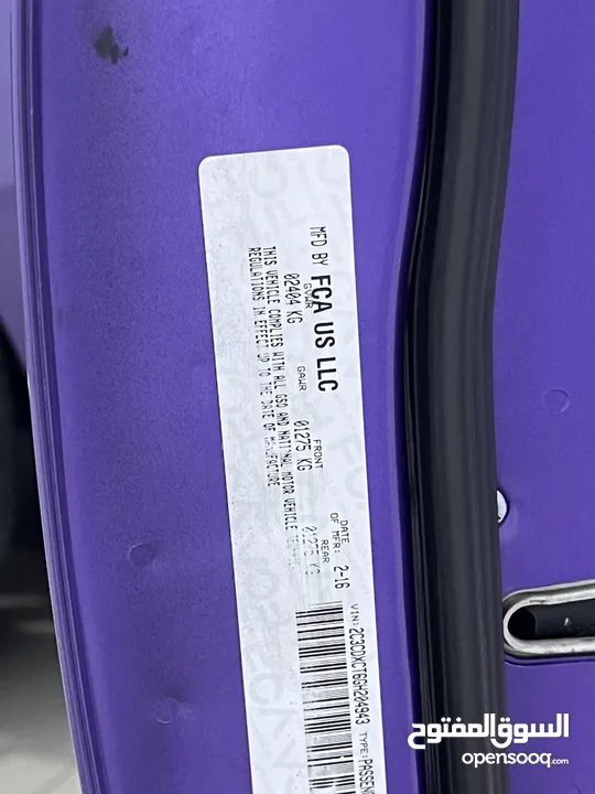 دودج تشارجر خليجي V8 5.7 - 2016 - فل اوبشن جميلة جداً - بلون مميز جداً