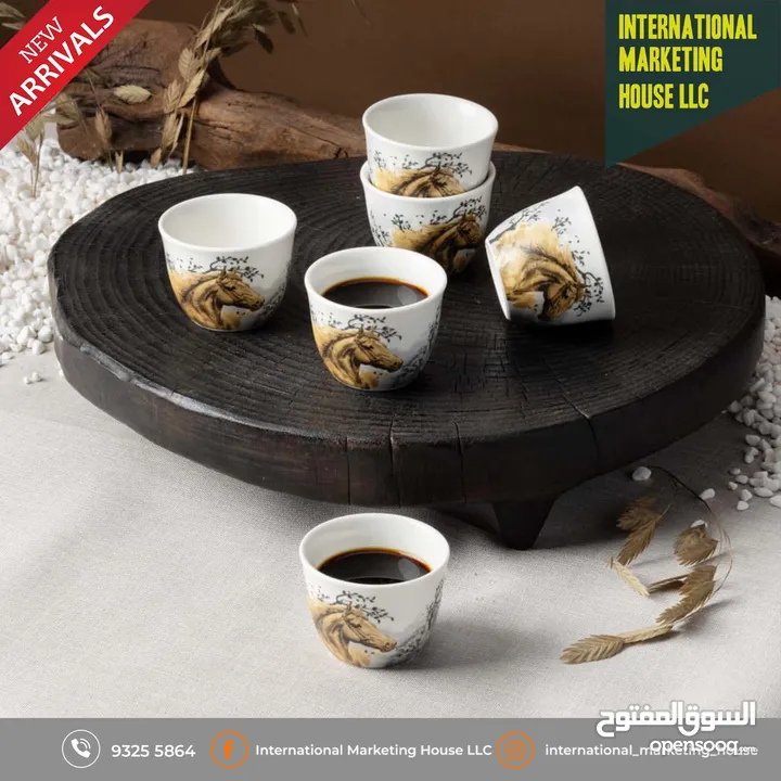 Coffee Cups Sets - Flask - Cake Stands - أطقم فناجين القهوة - دورق - ستاندات الكيك أطقم تقديم الحلوي