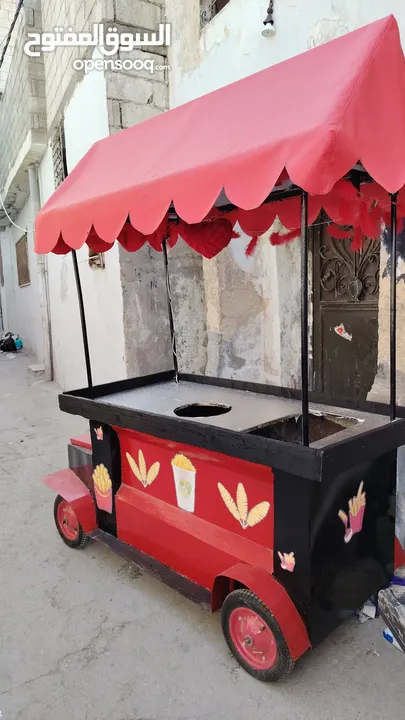 عربايه بطاطا وذره بشكل سياره تفصيل البيع الجدين