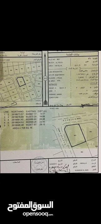 سكنيه بركاء الفليج حي الطيبين 708متر كورنر ب25 الف للشاري الجاد فقط