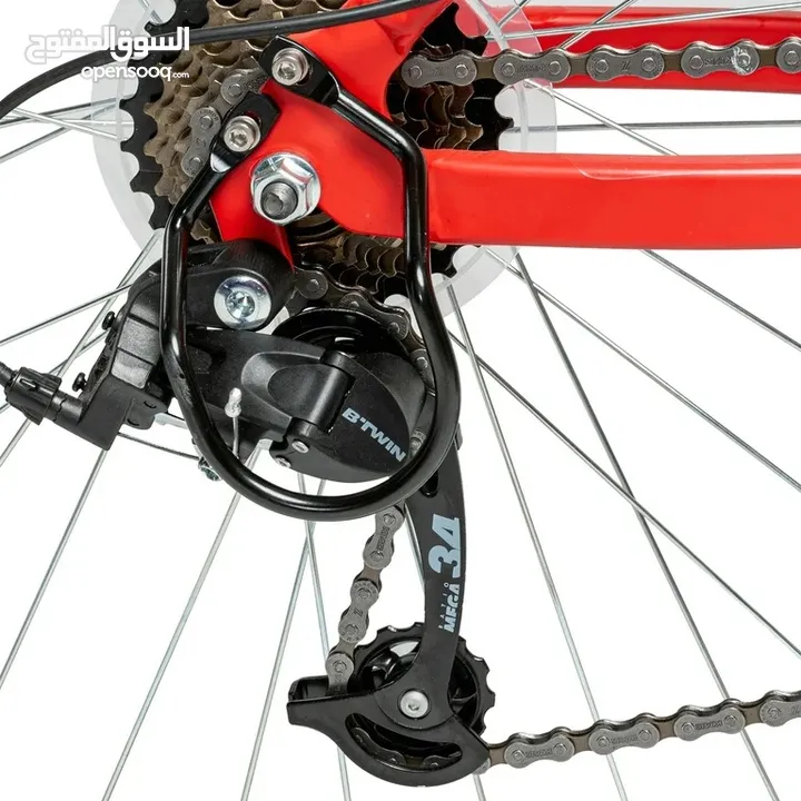 Decathlon Rockrider ST50, 21 Speed Aluminum Mountain Bike, 26", Unisex, Red, Extra Large