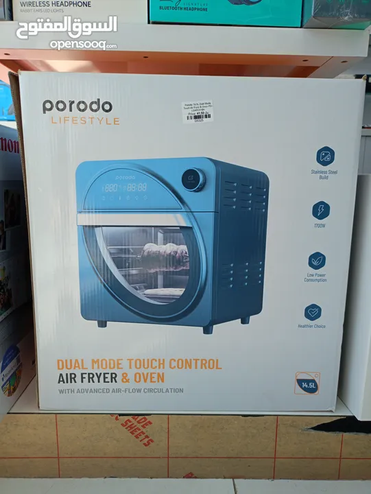 PORODO LIFESTYLE DUAL MODE TOUCH CONTROL AIR FRYER &OVEN