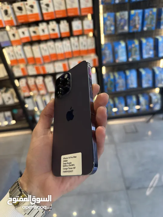 IPHONE 14 PRO MAX (256GB) USED LIKE NEW / ايفون 14 برو ماكس 256 جيجا مستعمل حاله الجديد كفاله سنتين